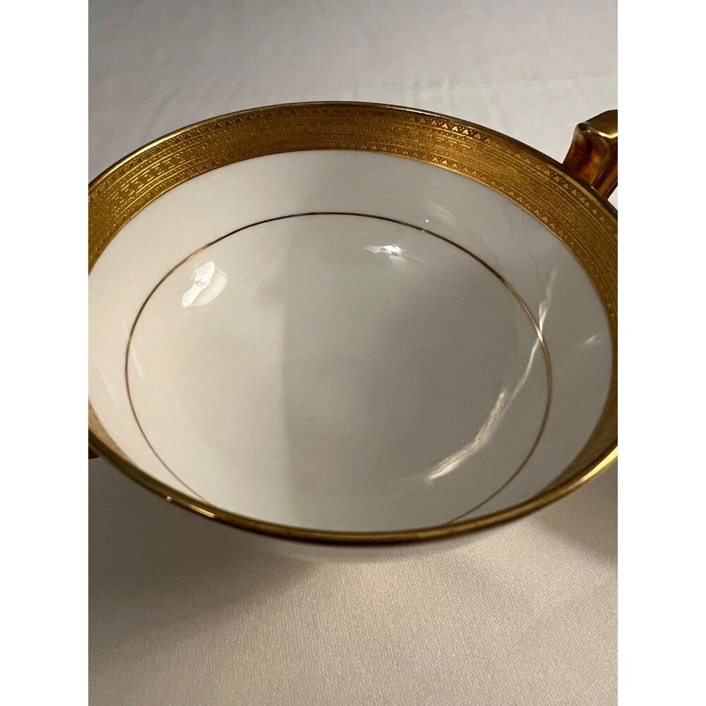 Vintage Minton H1935 Double Handled Bouillon Cups (2) Fine China England